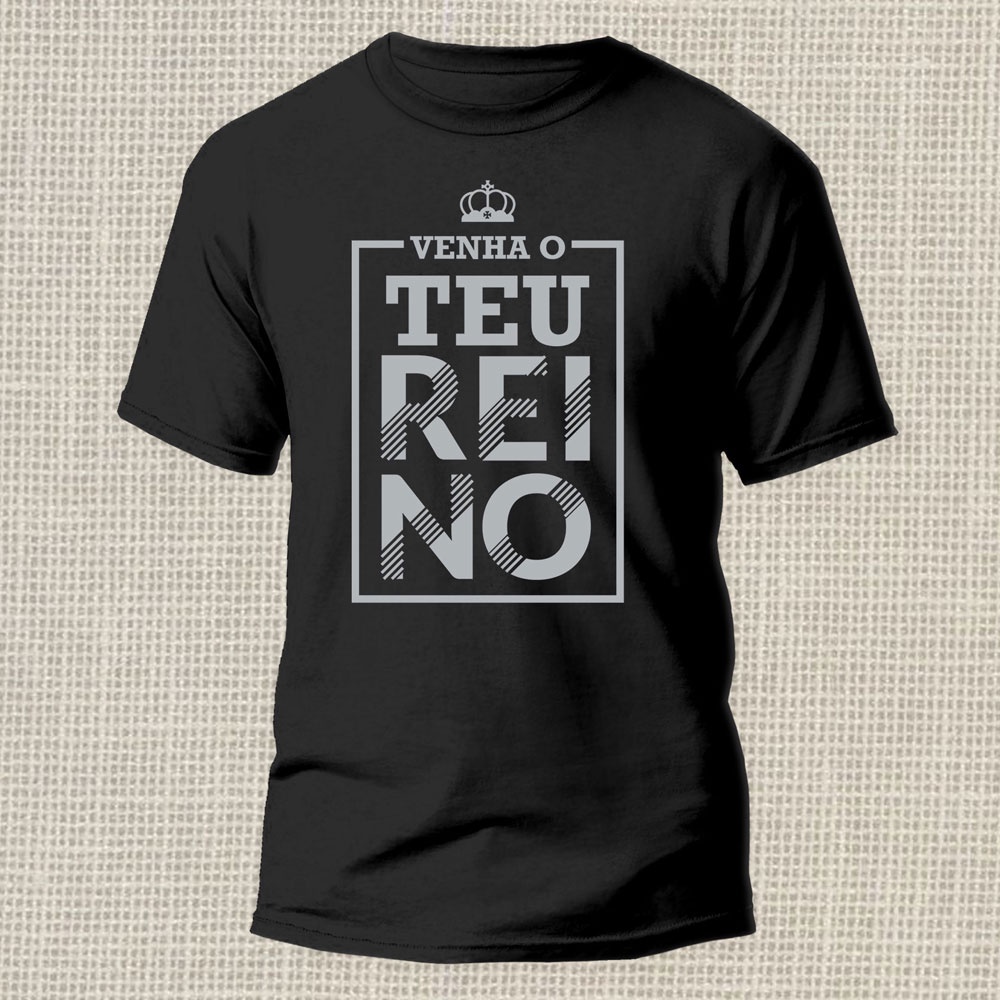 Camiseta Venha O Teu Reino Power Cinza Shopee Brasil