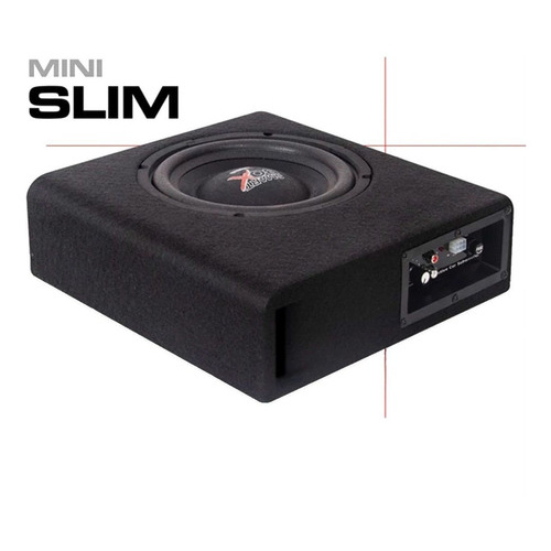 Caixa Som Amplificada Carro Mini Slim Boog 200 Rms 8 Pol