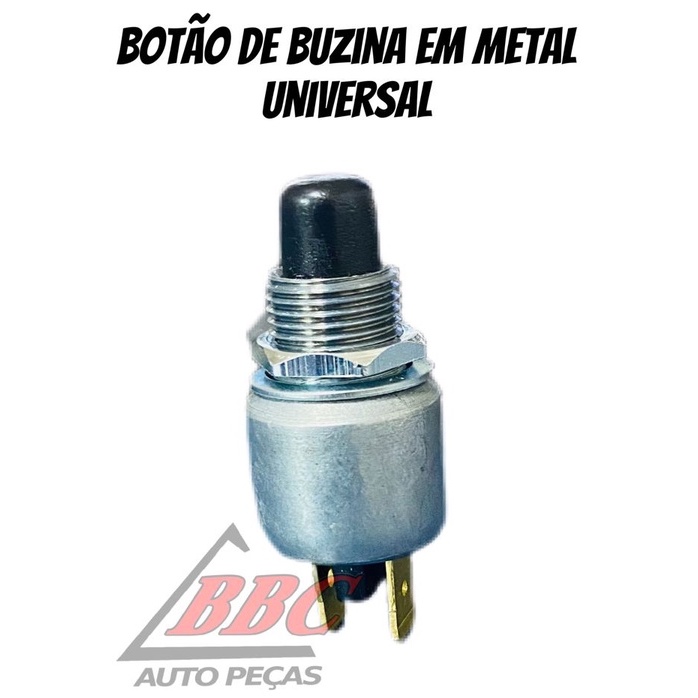 Botão Universal Buzina Aço Inoxidável  12V em Oferta na Shopee
