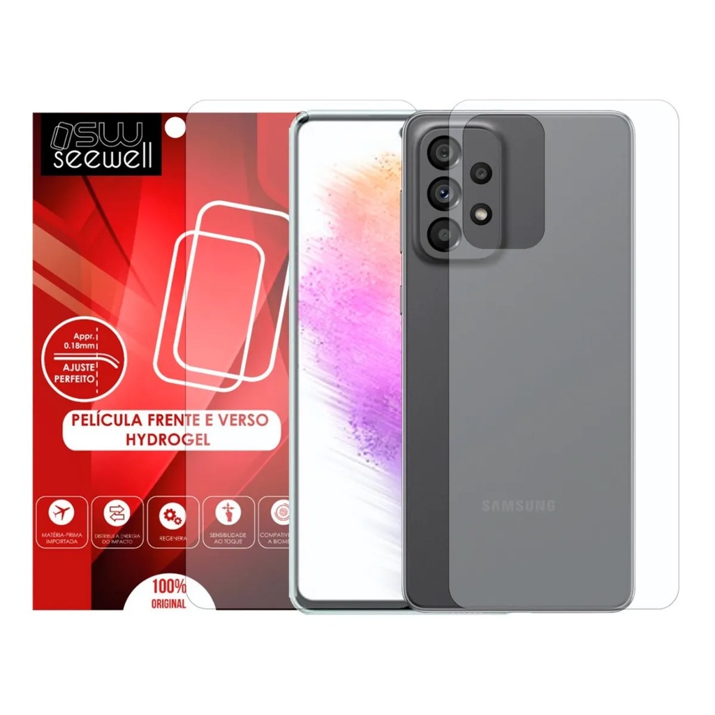 Película Gel Hydrogel Frente e Verso Para Samsung Galaxy A73 5g A53 5g A33 5g A23 A13 4g A13 5g A03 A03 Core