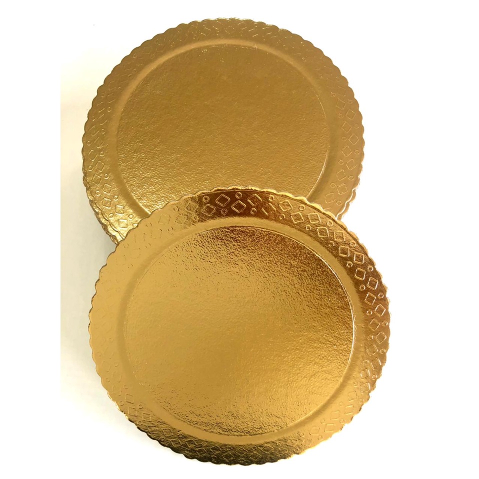 Cake Board Premium Dourado 26cm Laminado Base Suporte para Bolo — imagem 2 de 2