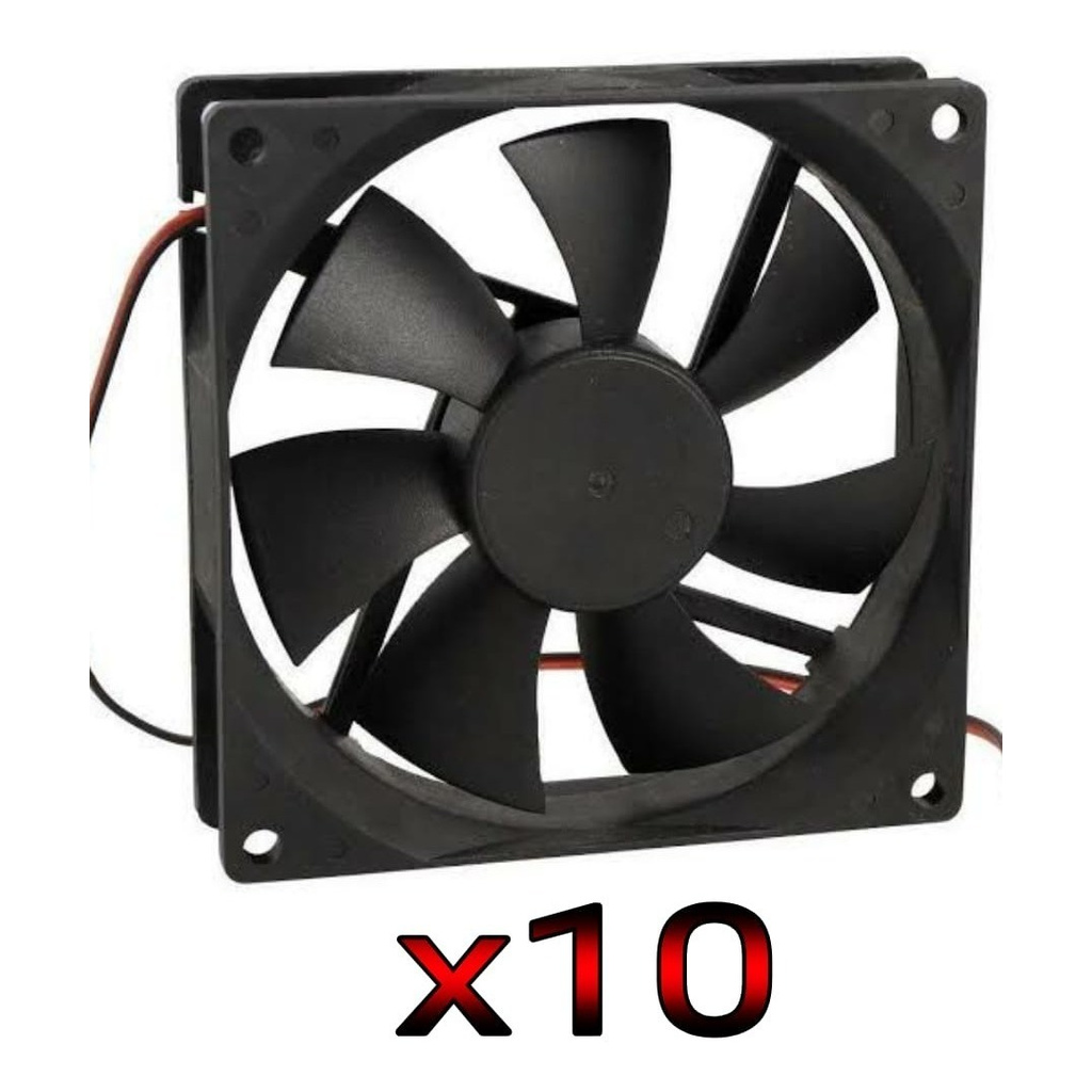 Kit 10 Ventoinhas Cooler  80x80x25 12v