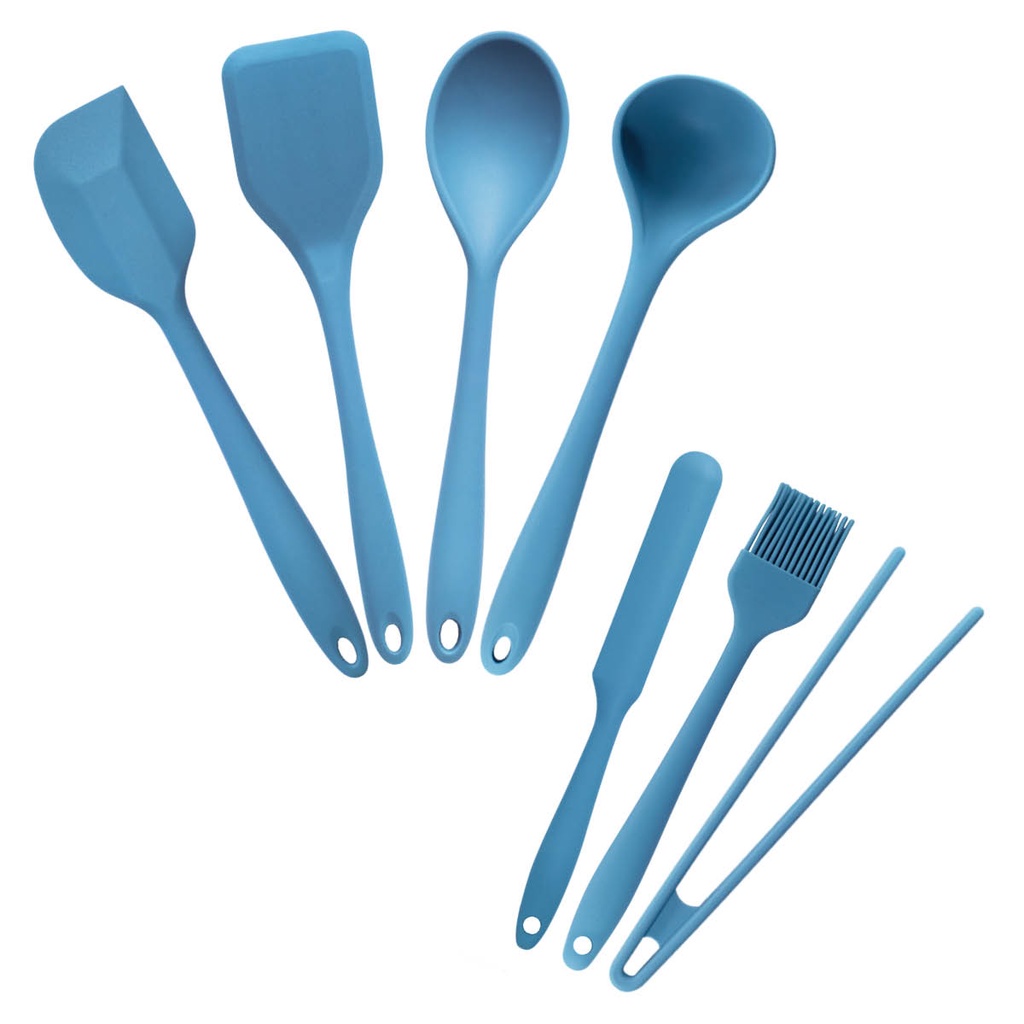 Kit De Utensílios De Silicone Azul Oikos – 7 Peças - Home & Living