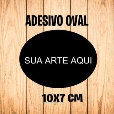 Adesivo oval - Personalizado Com Sua Arte - 10x7cm