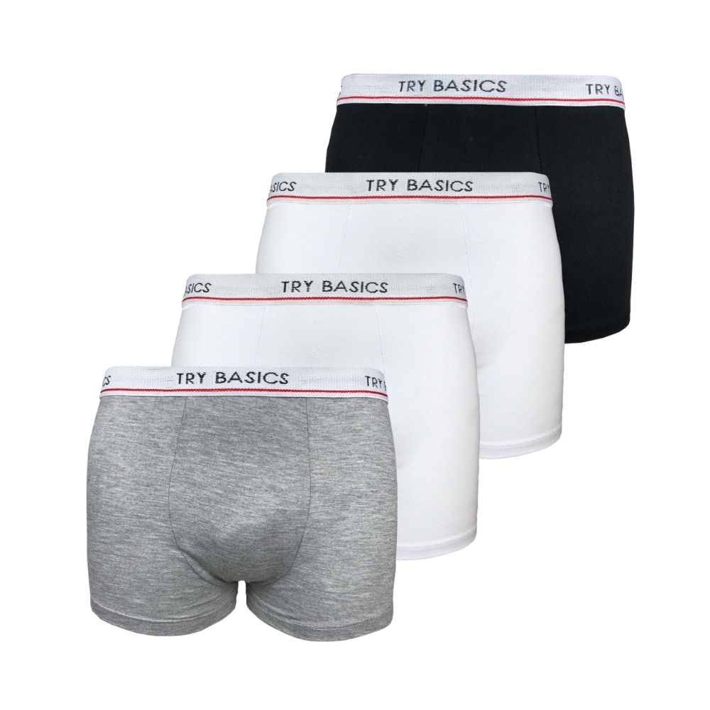 Kit 4 Cuecas Boxer Infantil Box Algodão Cotton New Basic Conforto Promoção