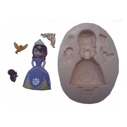 Molde De Silicone Princesa Sofia Corpo Para Confeitaria.