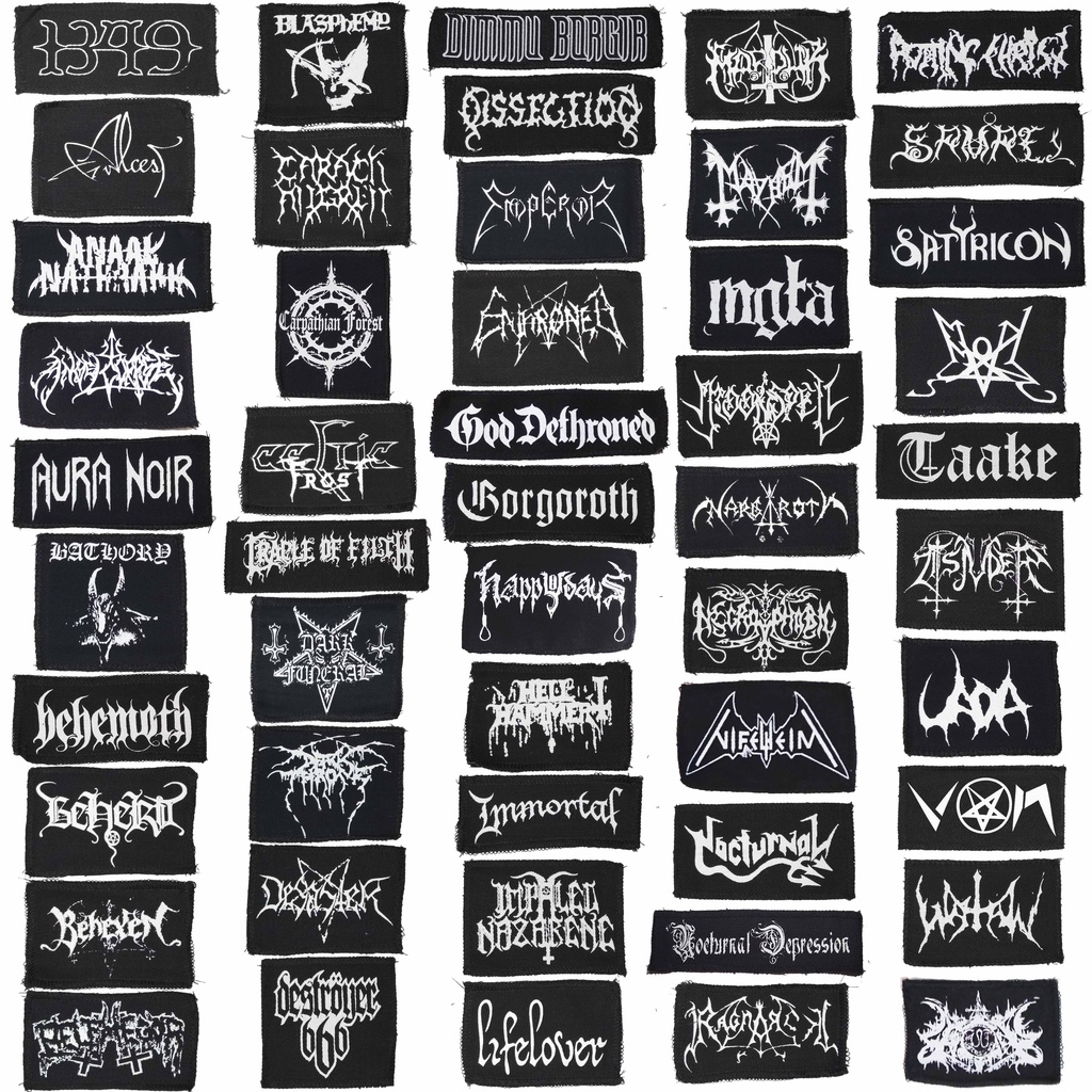 Patch Black Metal, Bandas Patches Silk Serigrafia Escorrega o Preço