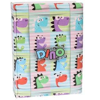 Álbum Fotográfico 15x21 para 100 Fotos DINO COLORIDO Dinossauro Bebê Infantil Baby