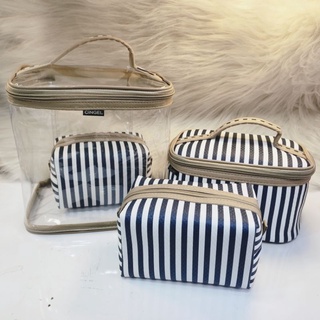 Bolsa Necessaire Frasqueiras quadrada Para Maquiagem E Viajem Kit 4 Peças