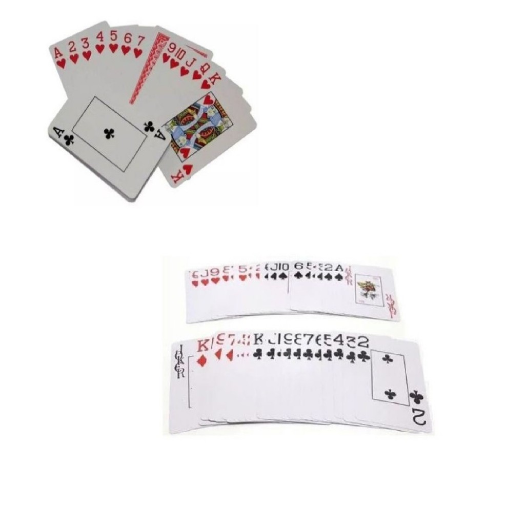 Baralho Jogos De Cartas 100% Plástico C/ 108 Cartas Original