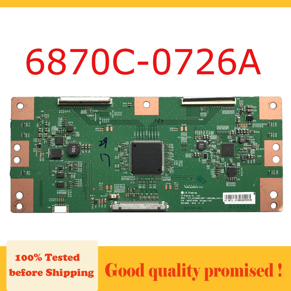 6870c-0726a V17 _ 4349UHD _ SONY _ T-CON _ 60HZ T Placa de conexão 6870C tcom Placa de sinalização TV lg T Placa de conexão TV T lg Placa de conexão TV T 6870 C 0726A