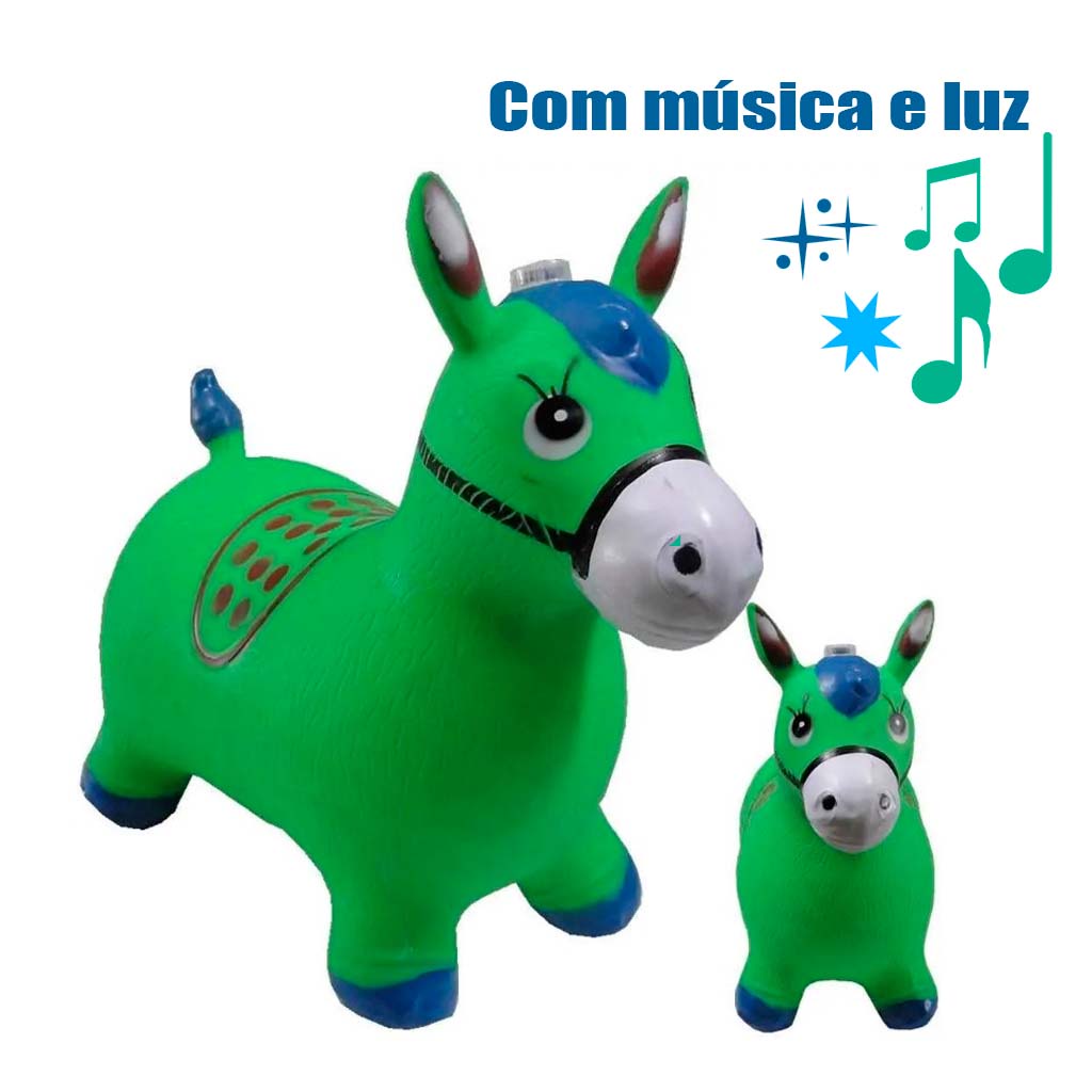 Brinquedo Cavalinho Upa Upa Pula Pula Musical  Crianças verde Crianças Brinquedo Inflável Infantil