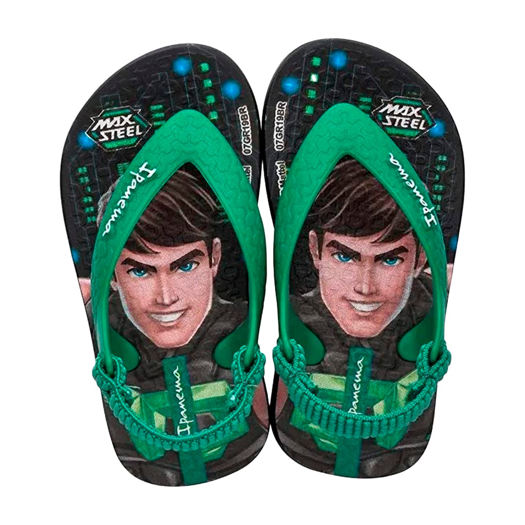 Chinelo Infantil Max Steel Com Elástico Ipanema Original