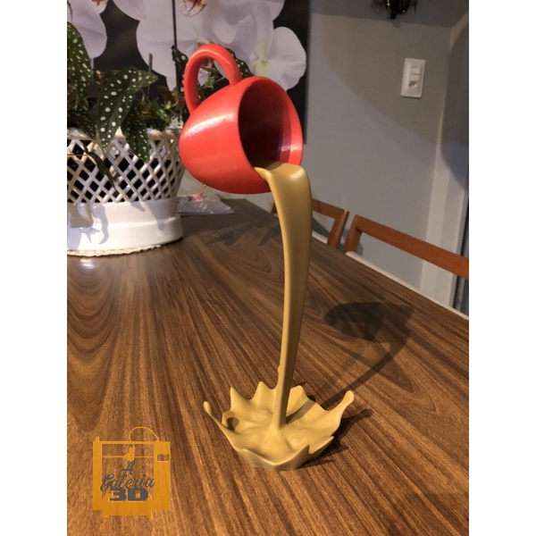 Escultura Xícara Flutuante 30Cm (várias cores)