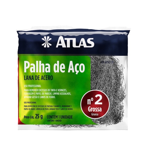 Palha De Aço Grossa Numero 2 - Atlas