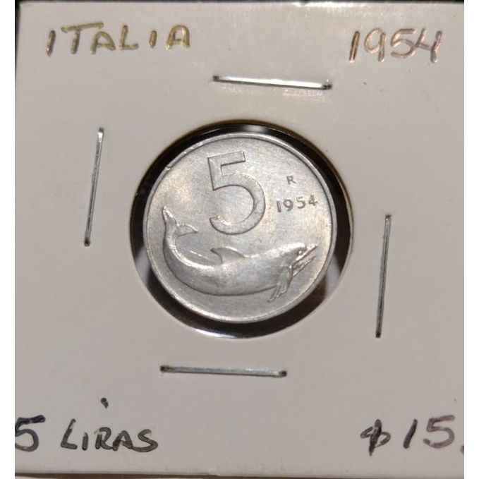 ITALIA 1954 - 5 LIRAS - ALUMINIO - C2046