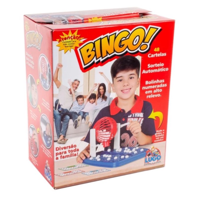 Jogo Globo Bingo 48 Cartelas Plástico com Globo
