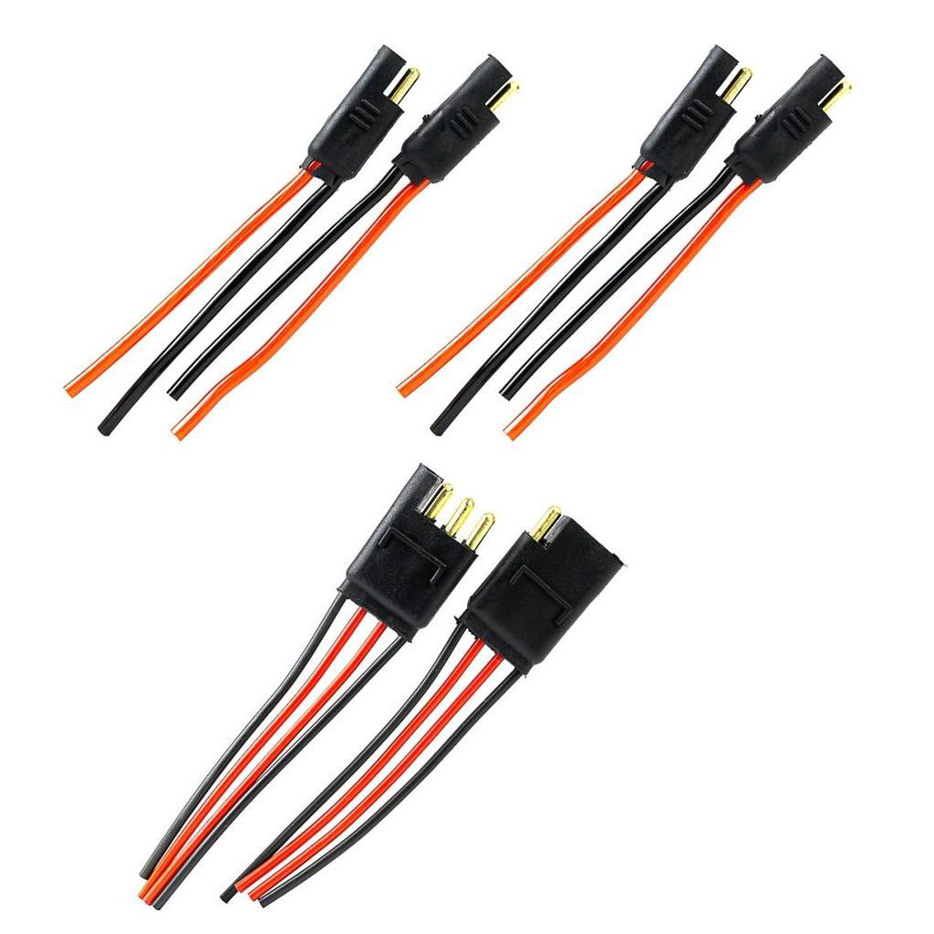 2 Conectores 2 Vias com Fio 4,0 mm e um 4 vias Fio de 1,5 mm Chicote Plug Para Caixa Anti-Erro