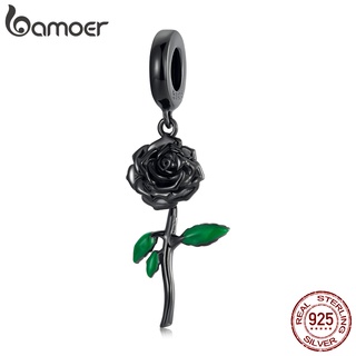 Bamoer 925 Pulseira Com Pingente De Rosas De Prata BSC584
