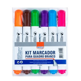 Kit 6 Canetão - Marcador Quadro Lousa Branco - Promoção