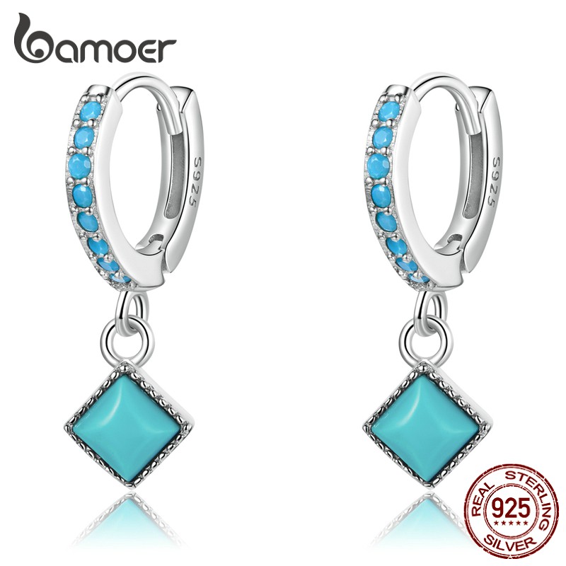 Bamoer 1 Par Brincos De Prata 925 Fashion Jóias Presentes Para Mulheres Sce1307 em Oferta na Shopee