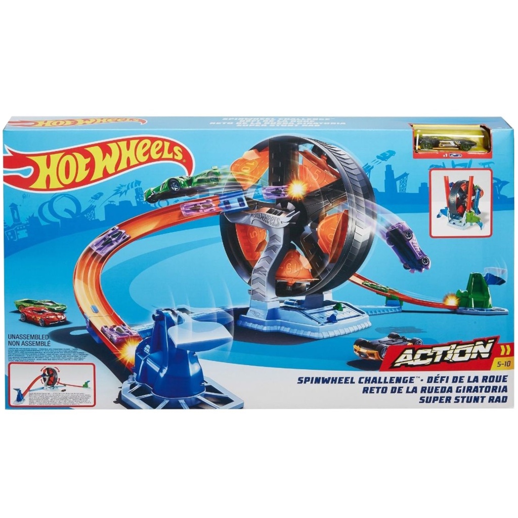 Pista Conjunto Hotwheels City Cidade Roda Gira Com Carrinho Mattel ...