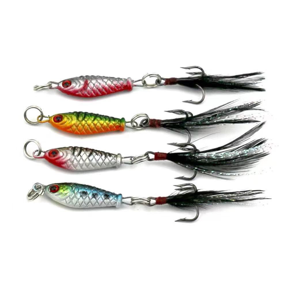 Iscas Streamer Jig De Chumbo Com Penachos Traíra Tilápia.