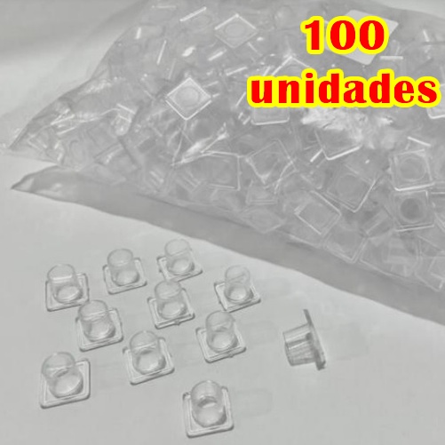 Batoque P De Acrilico Com Base Quadrada Transparente Tatuagem New Tattoo Micropigmentação OFERTA RELÂMPAGO