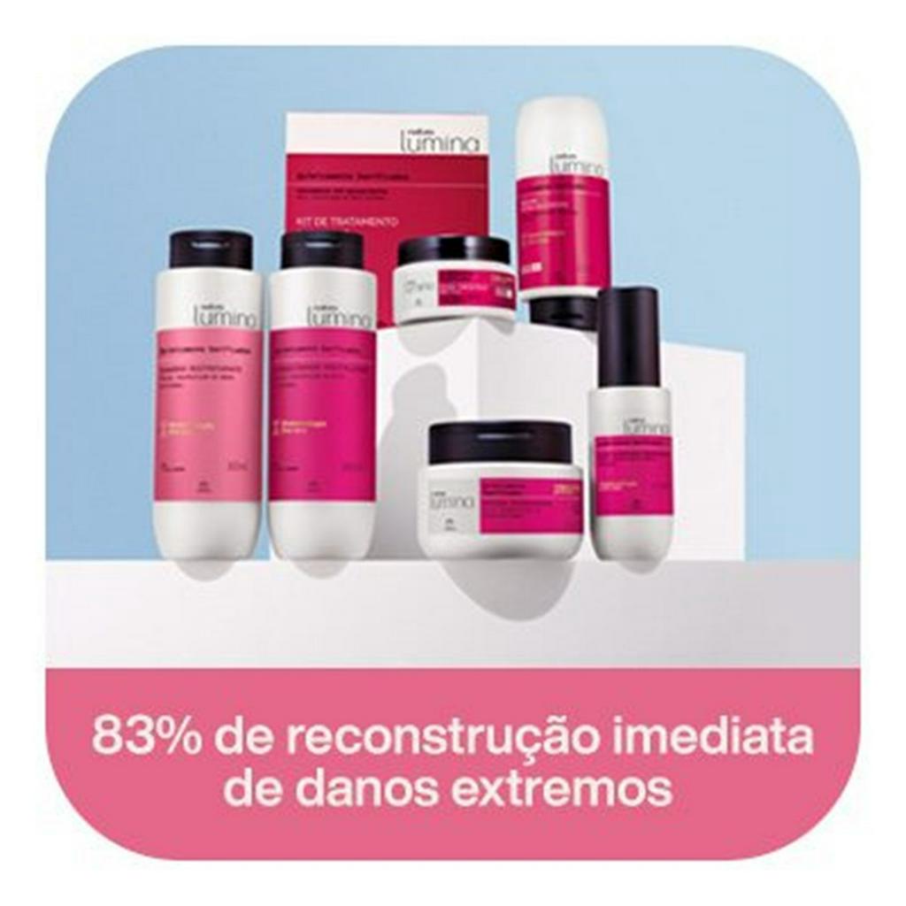 Linha Lumina Cabelos Quimicamente Danificados Natura: Shampoo, Condicionador, Máscara Regeneradora ou Sérum Regenerador