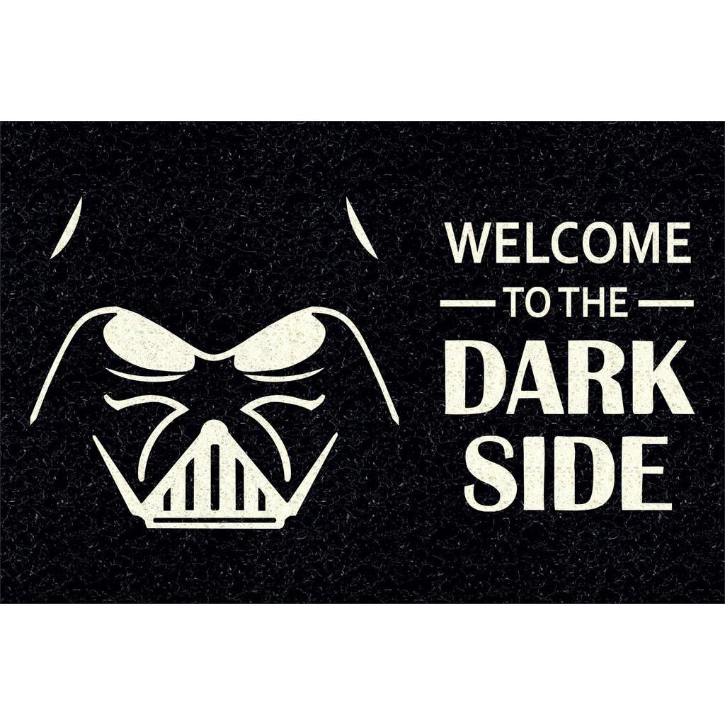 Capacho Welcome to the Dark Side Preto 60X40cm