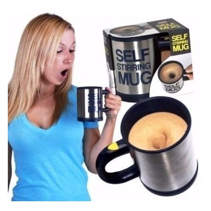 Caneca Eletrica Mixer Shaker Suplemento Inox Mistura Tudo