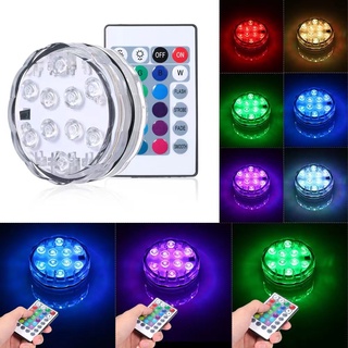 Lâmpada Led Piscina Bluetooth Kit Led A Pilha P/ Aquário Piscina Jardim A Prova D Agua Controle Luminária Piscina Led RGB 13 Leds Decoração