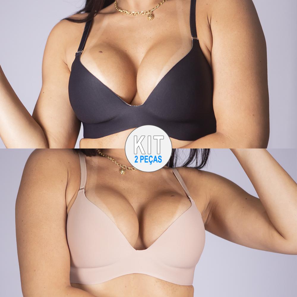 Kit 2 Suitã Sem Costura Bojo Reforçado 100% Original Com Nota Fiscal e Garantia em Oferta na Shopee