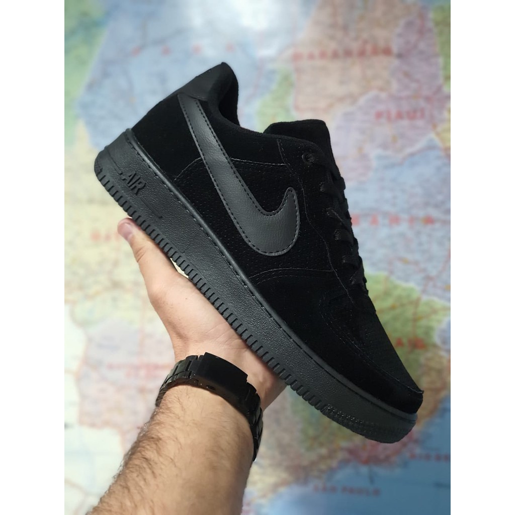 nike air force preto camurça