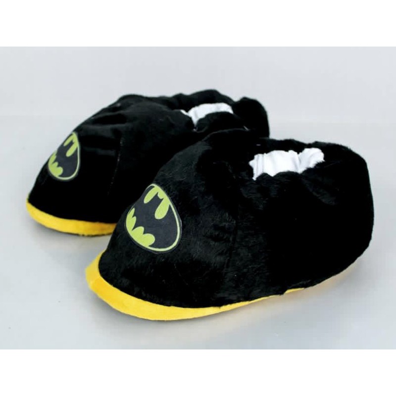 pantufa batman herói DC preto e amarelo, unissex masculino e feminino, infantil/adulta quentinha e confortável