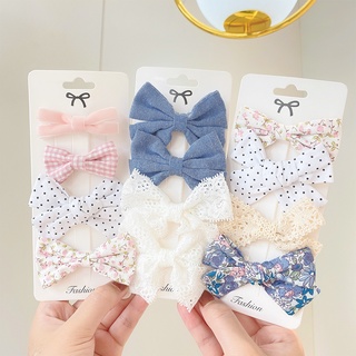 4 Pçs/Set Floral Grampo De Cabelo Menina Bonito Arco Flor Aparamento Do Laço Headwear Dos Desenhos Animados Cocar Acessórios Para O em Oferta na Shopee
