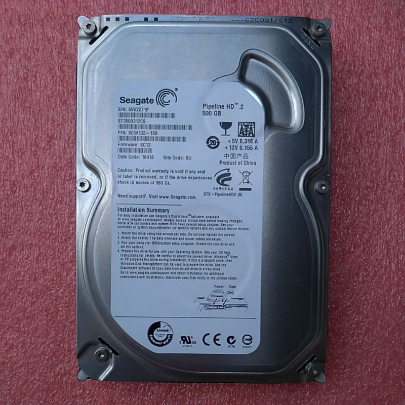 HD de PC/Desktop 500GB Seagate ST3500312CS