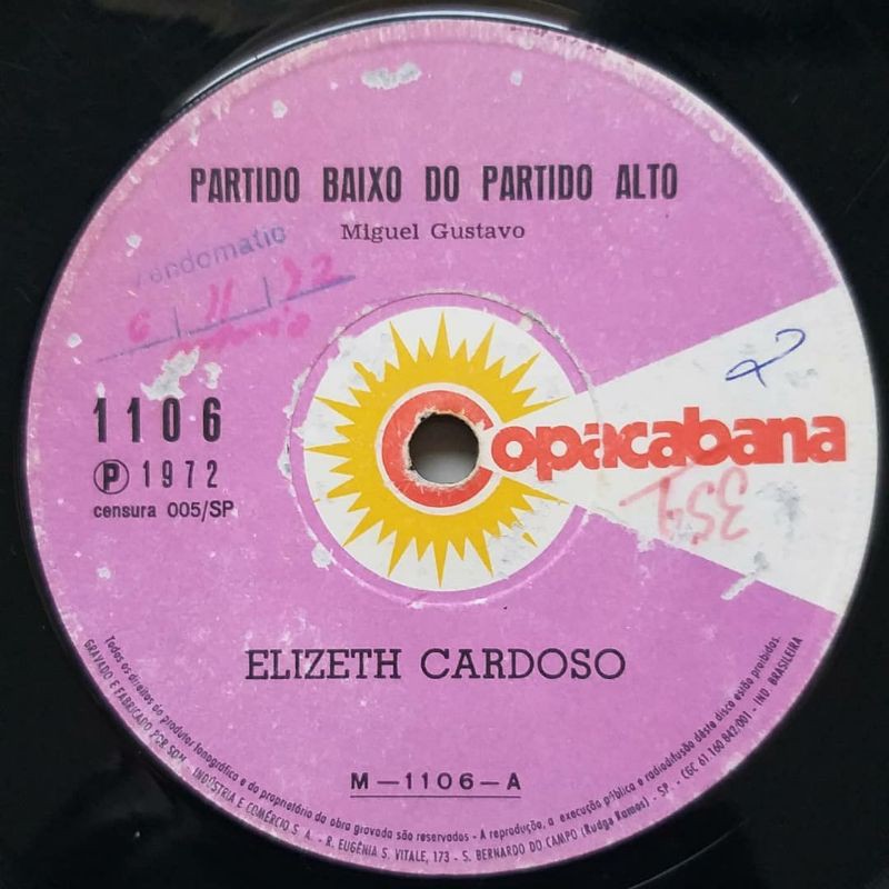 Compacto 7 Elizeth Cardoso - Partido Baixo do Partido Alto