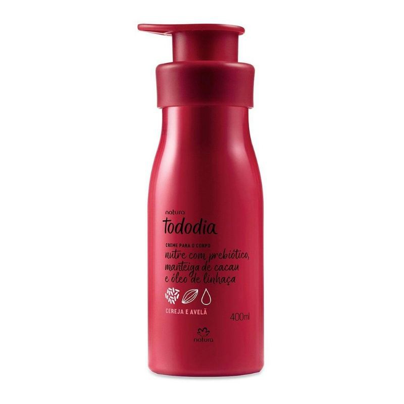 Hidratante Natura Tododia Fragrância Cereja e Avelã 400ml em Oferta na Shopee