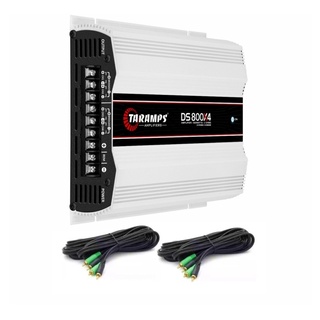 Kit Modulo Taramps Ds800x4 800w Rms 4 canais 2 Ohms + Cabo Rca 5m - Amplificador Automotivo DS800 Linha Ds 800 em Oferta na Shopee