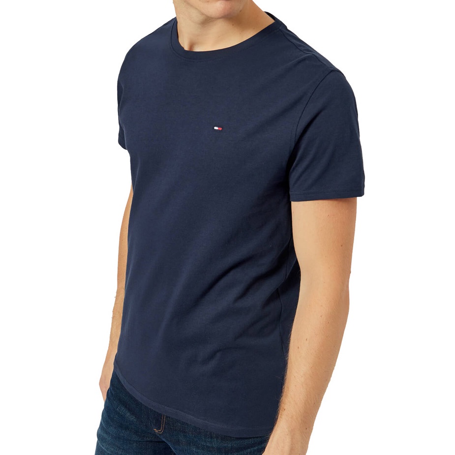 Camiseta Basica Hilfiger Azul | Shopee Brasil