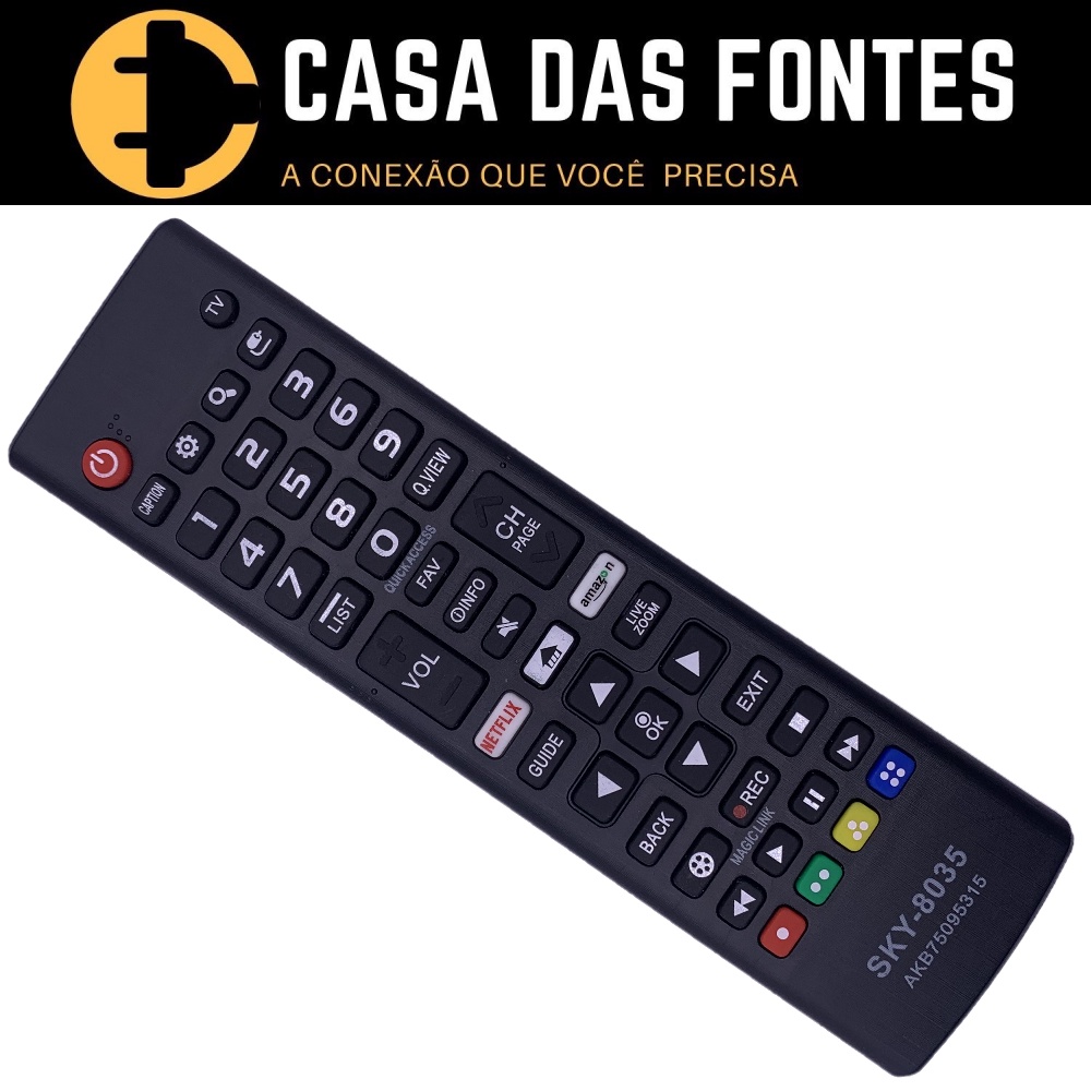 Controle Remoto Tv LG Universal Smart Netflix Amazon 8035