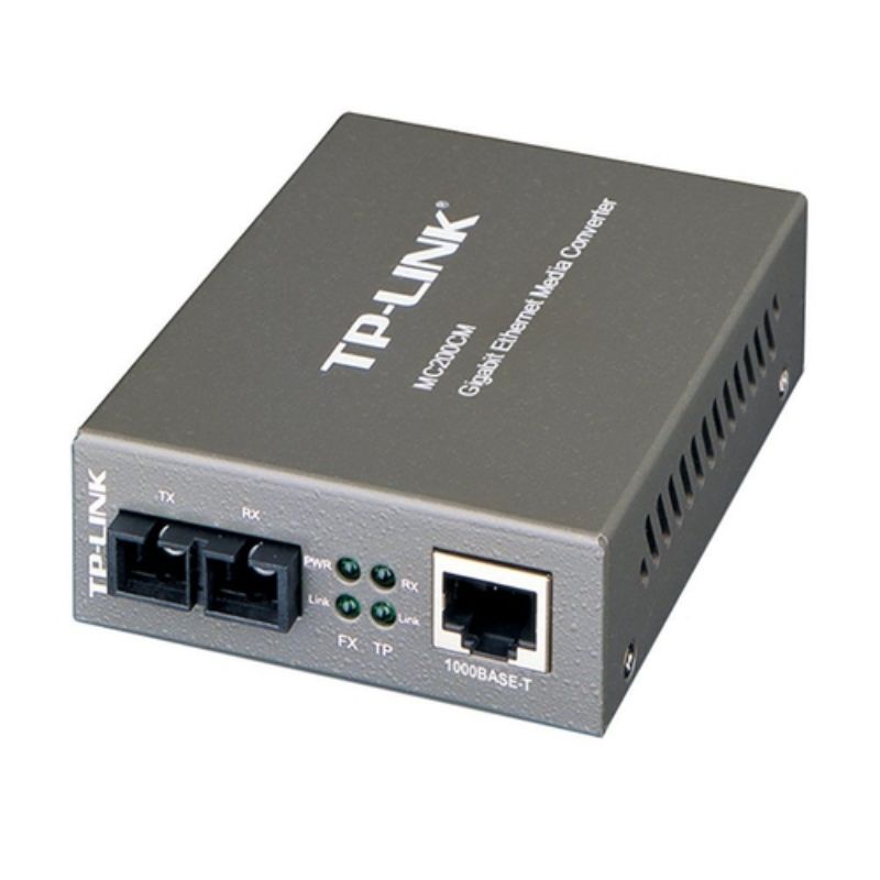 Conversor de midia TP Link Gigabit MC200CM Multi Modo Novo Sem Caixa