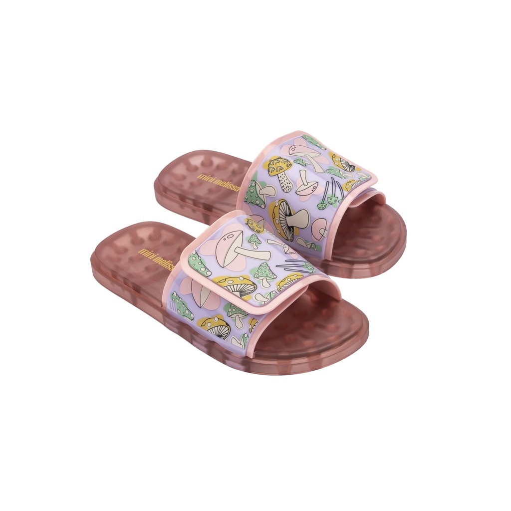 Sandália Rasteira Infantil Mini Melissa Brave Estampada Feminino