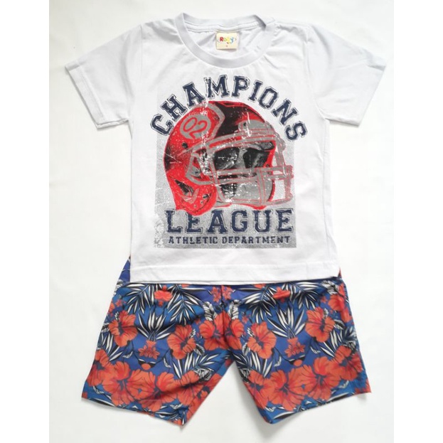2 peça um  conjunto infantil camisa e short 4 anos de idade