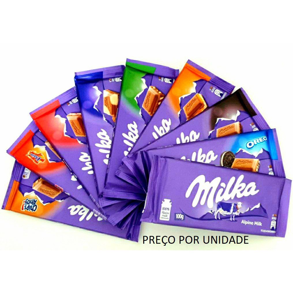 Chocolate Milka Barra Vários Sabores Chocolate Importado