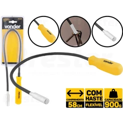 Pegador Magnético Haste Flexível 58cm Imã Potente Pega Chave Moeda Metal Pmv0580 Vonder