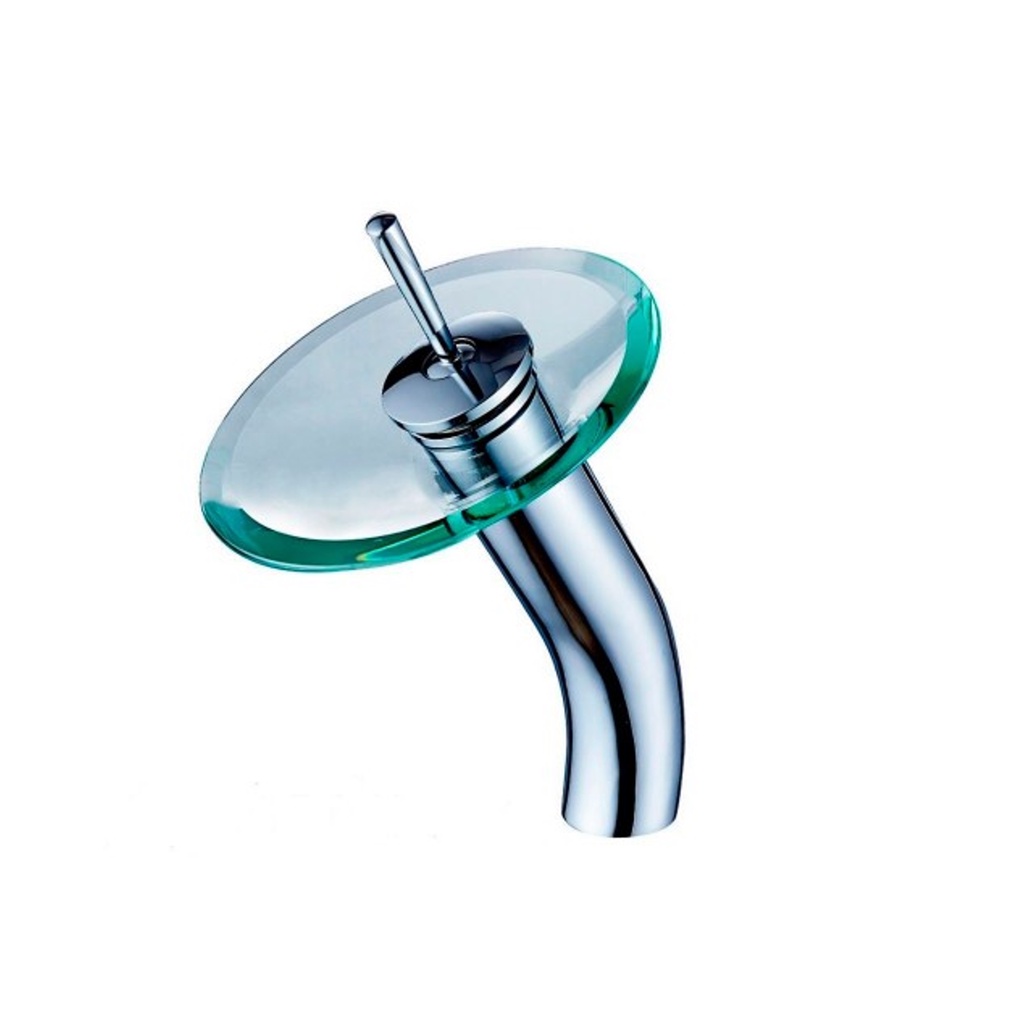 TORNEIRA MISTURADOR MONOCOMANDO CASCATA VIDRO REDONDO BICA ALTA GLOBALMIX