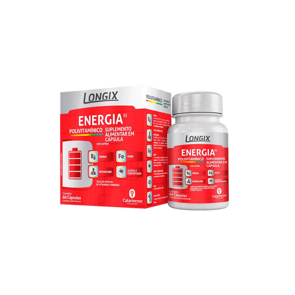 Longix Energia Polivitamínico c/ 60 cápsulas