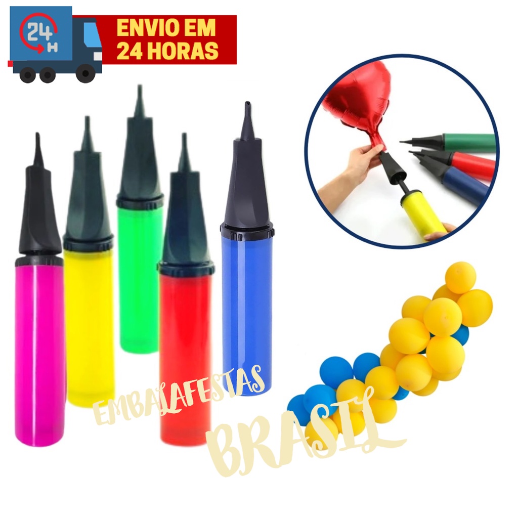 Bomba Manual para Inflar Encher Balão Bexiga